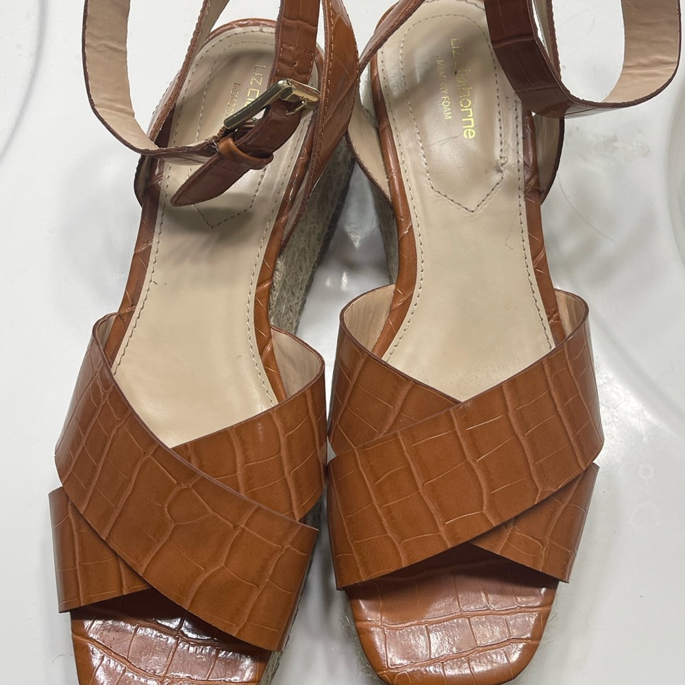 Liz Claiborne Wedge Summer Sandals Size 7 1/2